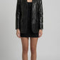 BLACK CROCODILE LEATHER WOMEN BLAZER