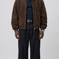 DARK CHOCOLATE BROWN BAGGY OVER-SIZE SUEDE JACKET