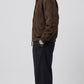 DARK CHOCOLATE BROWN BAGGY OVER-SIZE SUEDE JACKET