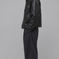 DARKEST BLACK LEATHER BAGGY JACKET