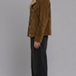 DARK MUSTARD SUEDE WESTERN JACKET WITH FUR