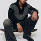 BLACK AND DARK GREY WOOL YK2 JACKET