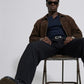 DARK CHOCOLATE BROWN BAGGY OVER-SIZE SUEDE JACKET