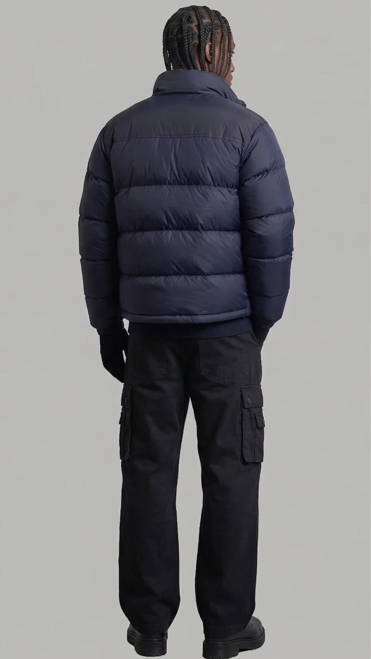 DARK NAVY BLUE PUFFER JACKET