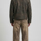 SLEEK DISTRESSED CHARCOAL LEATHER JACKET