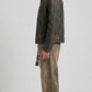 SLEEK DISTRESSED CHARCOAL LEATHER JACKET