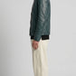 DARK CYAN LEATHER JACKET