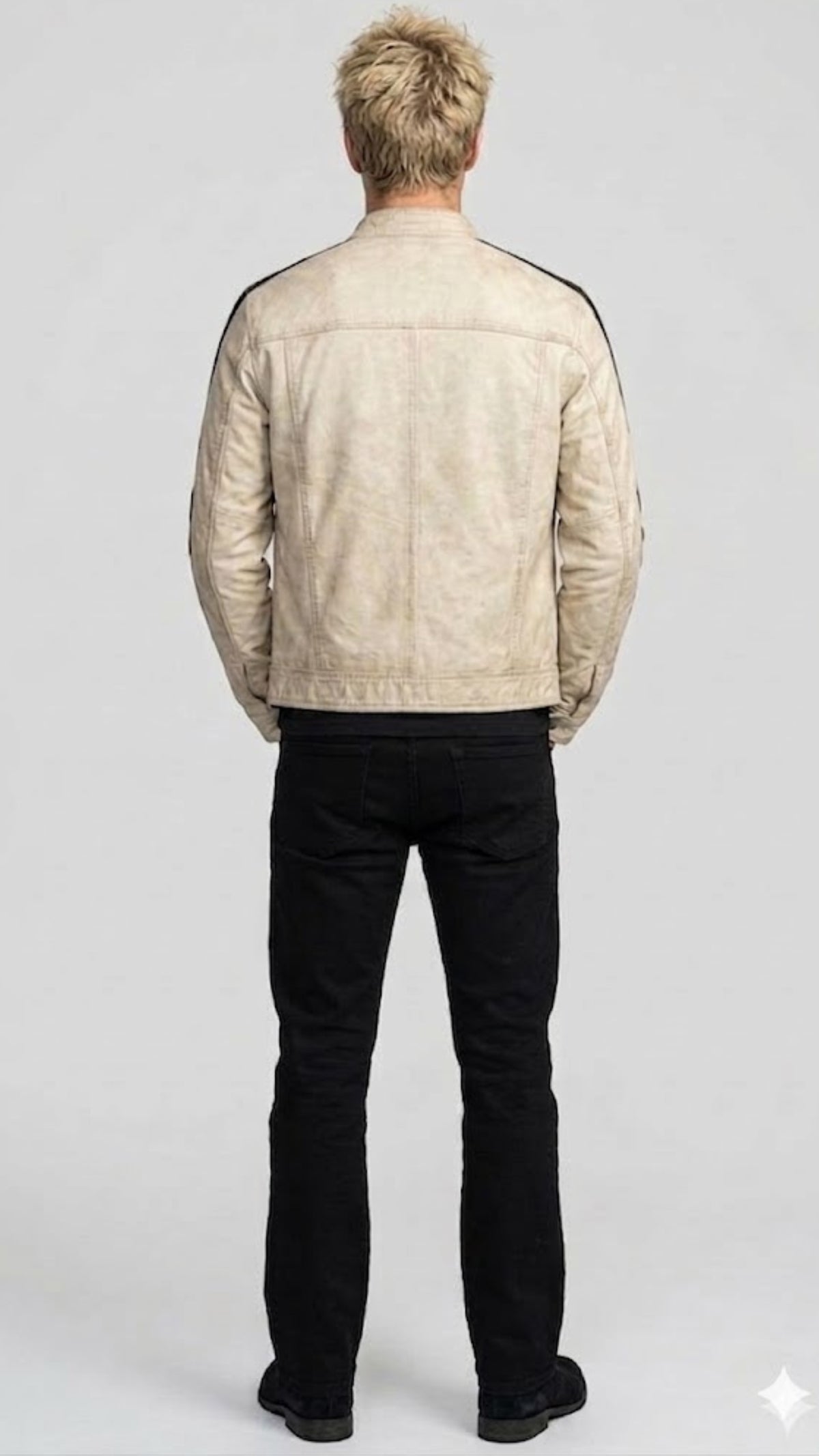 OFF-WHITE CAFE RACER LEATHER BIKER JACKET