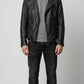 BLACK LEATHER MOTO JACKET