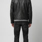 BLACK LEATHER MOTO JACKET