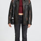 PREMIUM DISTRESSED BLACK LEATHER TRUCKER JACKET