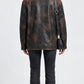 PREMIUM DISTRESSED BLACK LEATHER TRUCKER JACKET