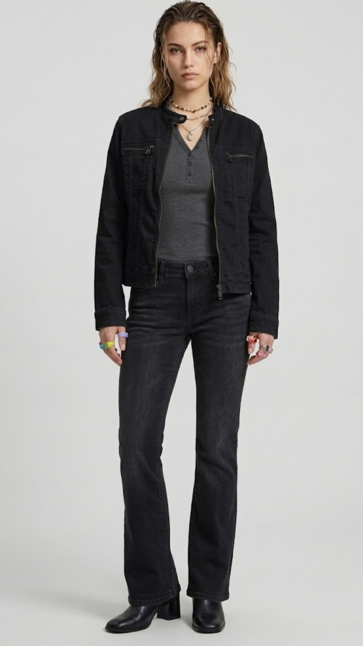 BLACK DENIM JACKET