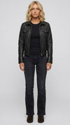 PREMIUM BLACK LEATHER BOMBER JACKET