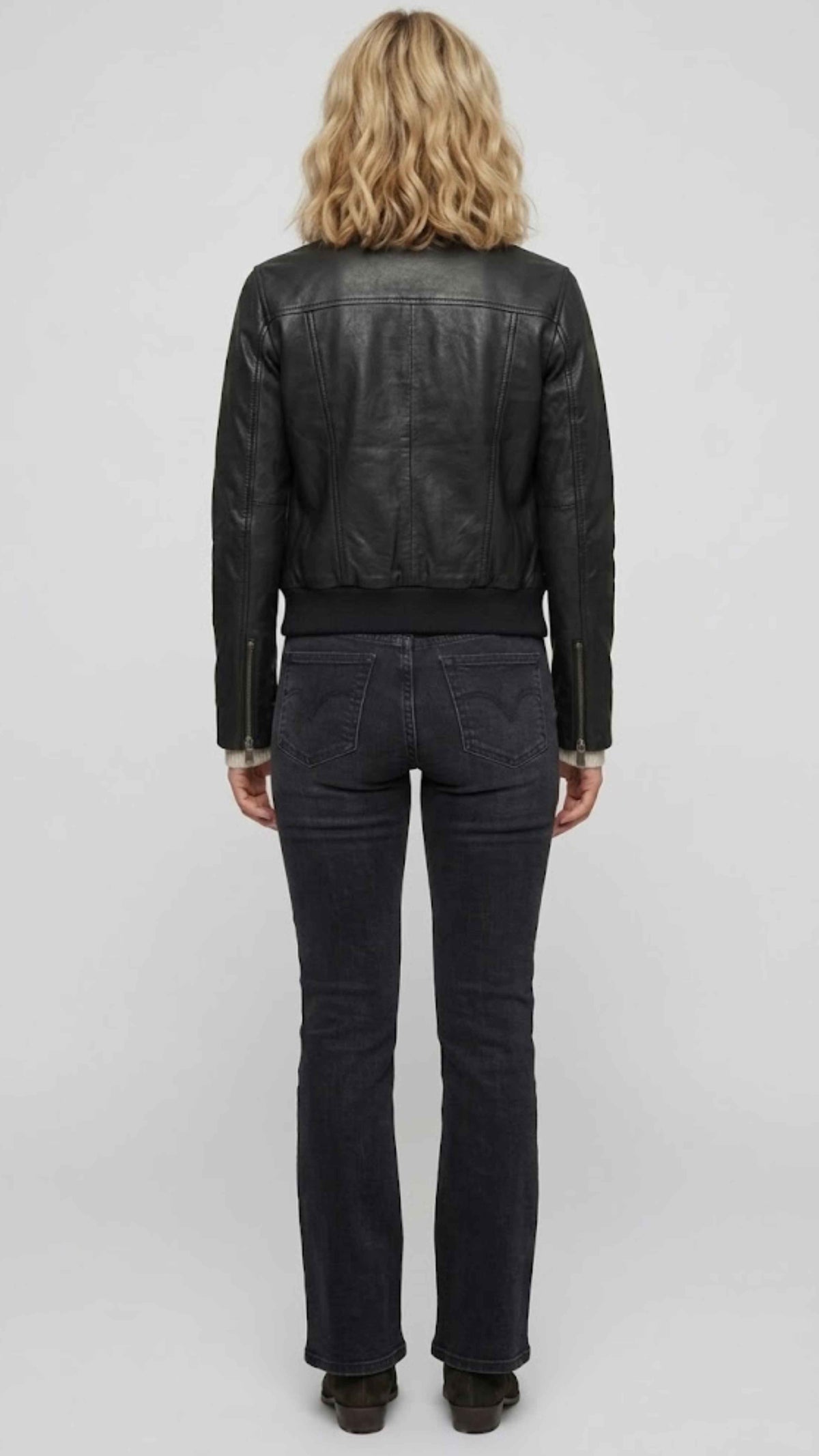 PREMIUM BLACK LEATHER BOMBER JACKET