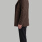 DARK BROWN LONG WOOL PEA-COAT