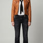 LIGHT BROWN LEATHER BIKER JACKET