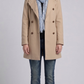 a premium jackero beige soft cotton coat featuring a clean button-up front and classic collar design.