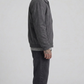 structured deep charcoal grey suede jacket for a premium aesthetic