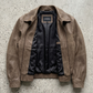 Jackero handcrafted luxury men's tan leather jacket, perfect for versatile lightweight winter and autumn wardrobe layering.