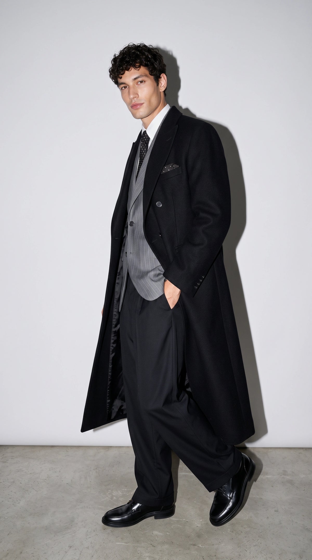 Command the winter streets in the Jackero black double-breasted long wool coat, blending a highly engaging sophisticated aesthetic with a modern streetwear edge for ultimate fashion dominance.