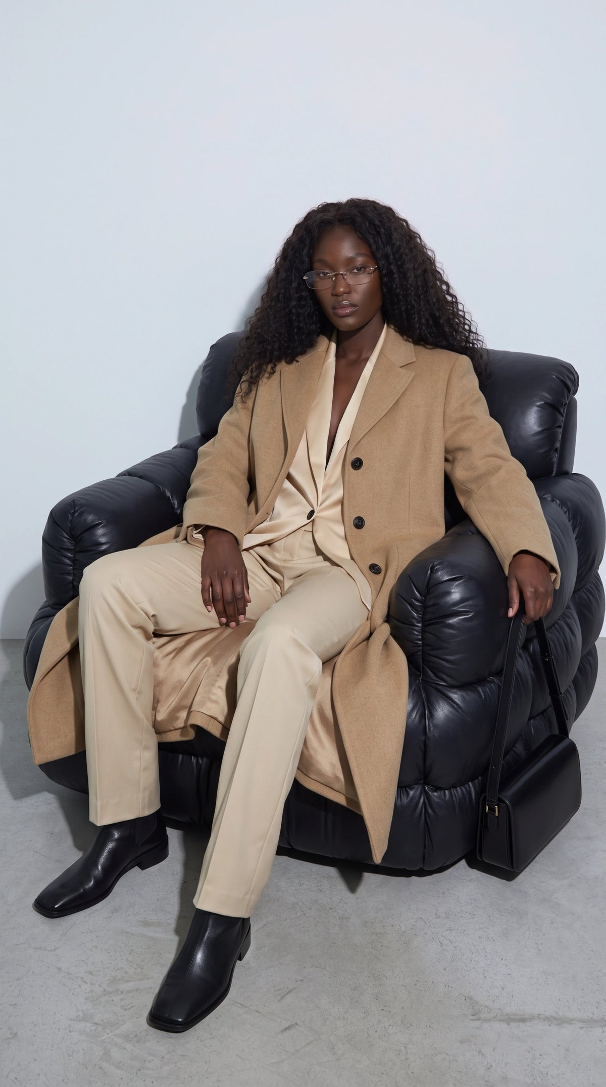 The Jackero luxury camel wool blend coat showcasing a timeless aesthetic, perfect for crafting trendy streetwear outfits and sophisticated daily looks.