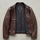 high-quality dark brown crocodile embossed leather material showing the detailed texture and patterns.