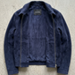 JACKERO rich textured, premium dark navy genuine suede on a tailored Jackero bomber jacket.