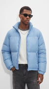 Bring a fresh icy vibe to your winter rotation with the Jackero light blue puffer jacket, offering a striking pastel aesthetic for standout street style.