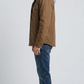 Durable dark tan canvas utility jacket with a warm hood and deep pockets, designed for everyday tough wear.