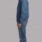Regular fit men's vibrant teal blue bomber jacket displaying clean side pockets and a comfortable, modern outerwear profile.