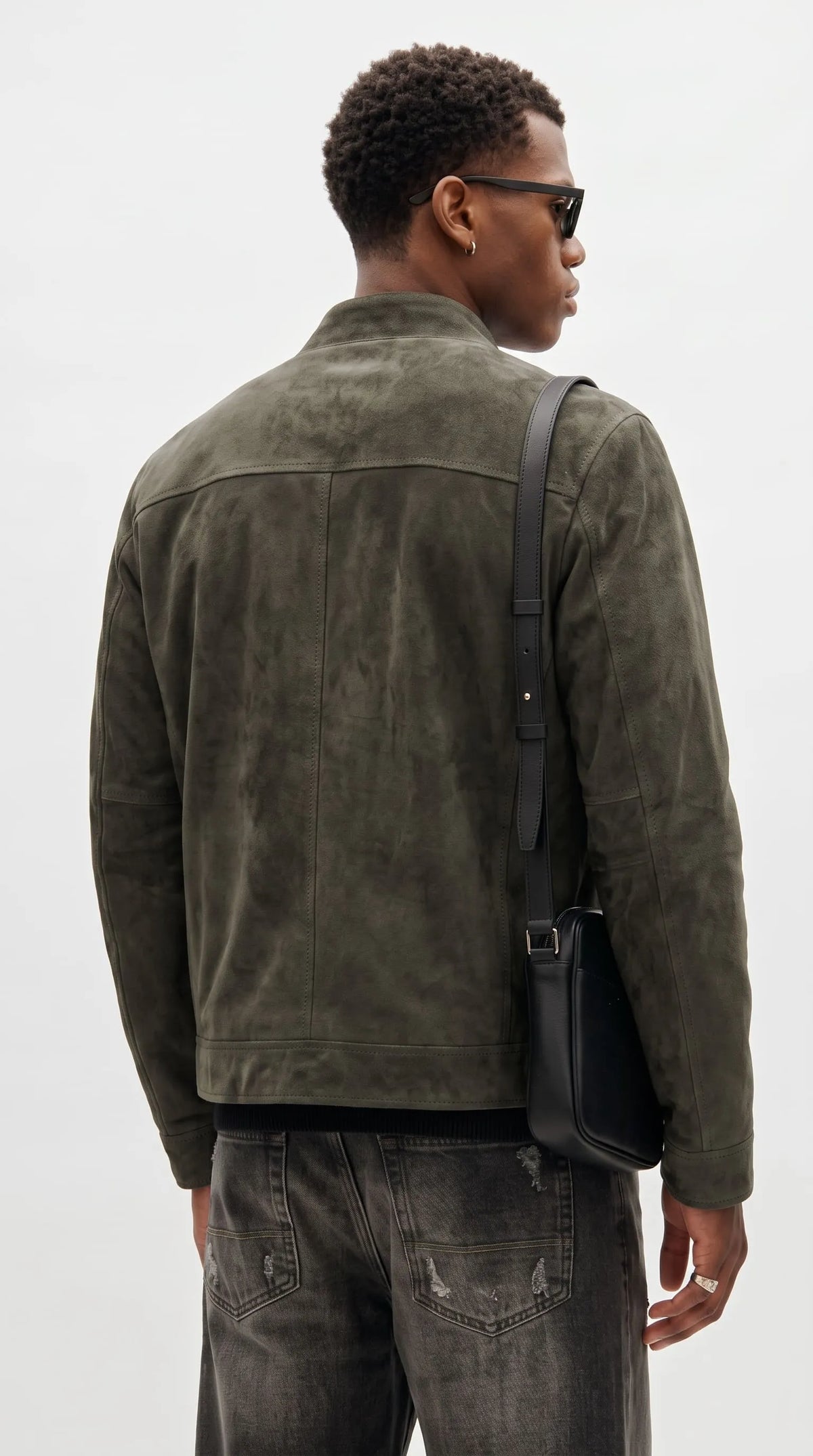 Versatile charcoal grey suede coat offering an effortless urban fashion vibe, perfect for anyone looking for a premium yet pocket-friendly wardrobe upgrade.
