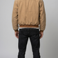 Regular fit light brown soft cotton jacket with functional side pockets, designed for all-day comfort and mobility.