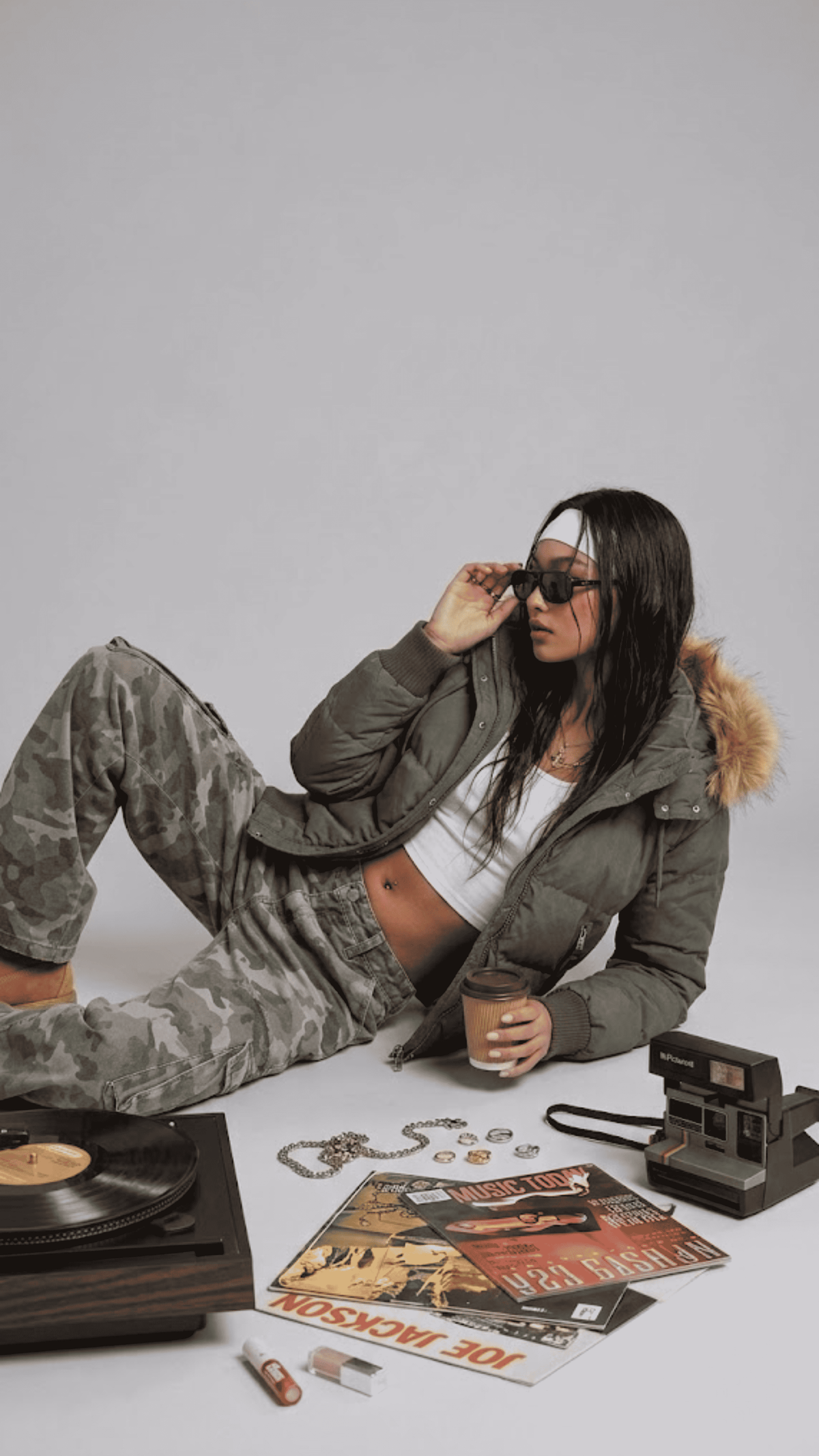 Jackero heavy-duty front zipper closure and utility pocket construction on olive oversized outerwear
