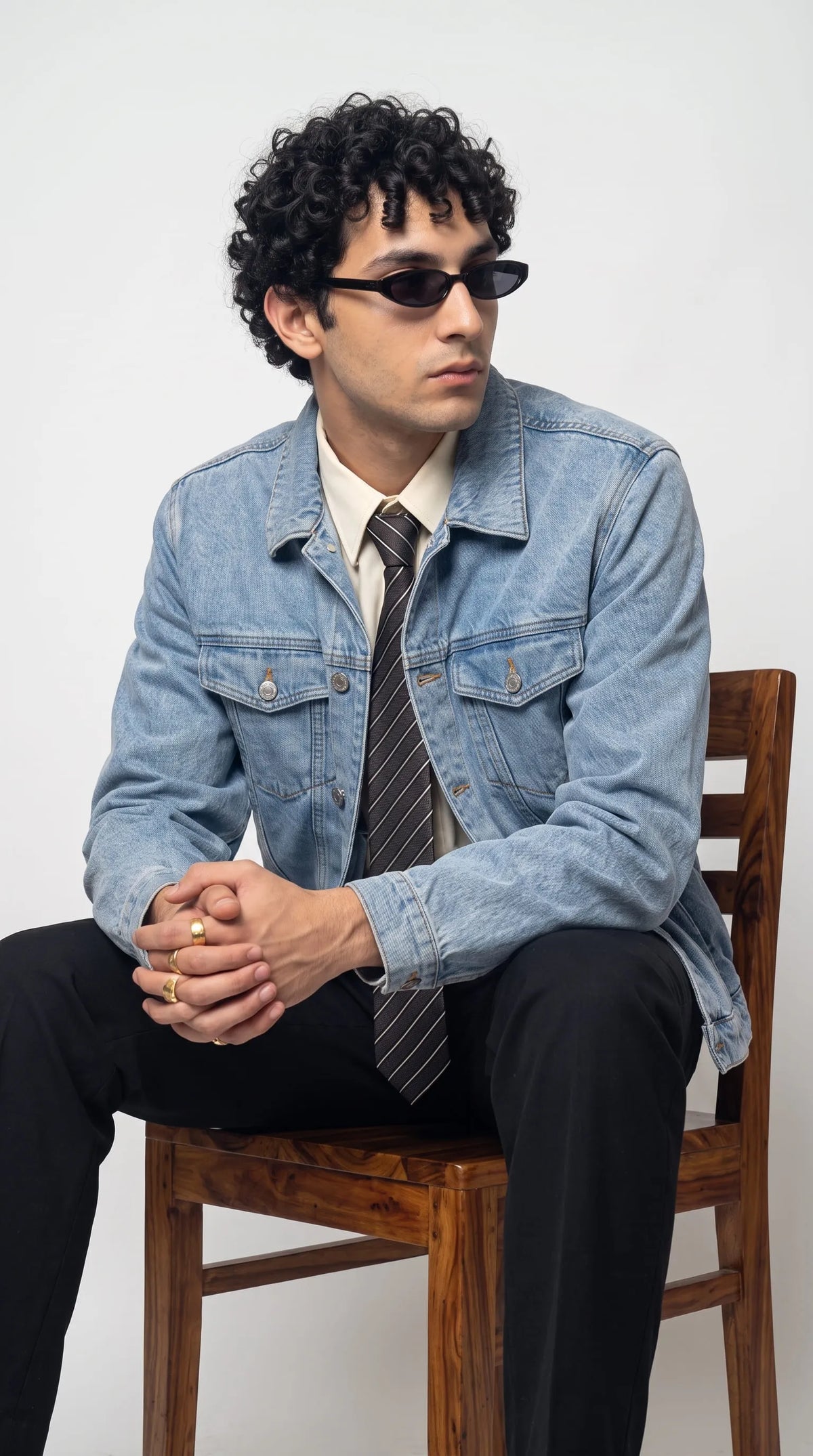 A must-have trendy light blue denim streetwear jacket by Jackero that instantly elevates your casual wardrobe with its versatile and highly engaging aesthetic.